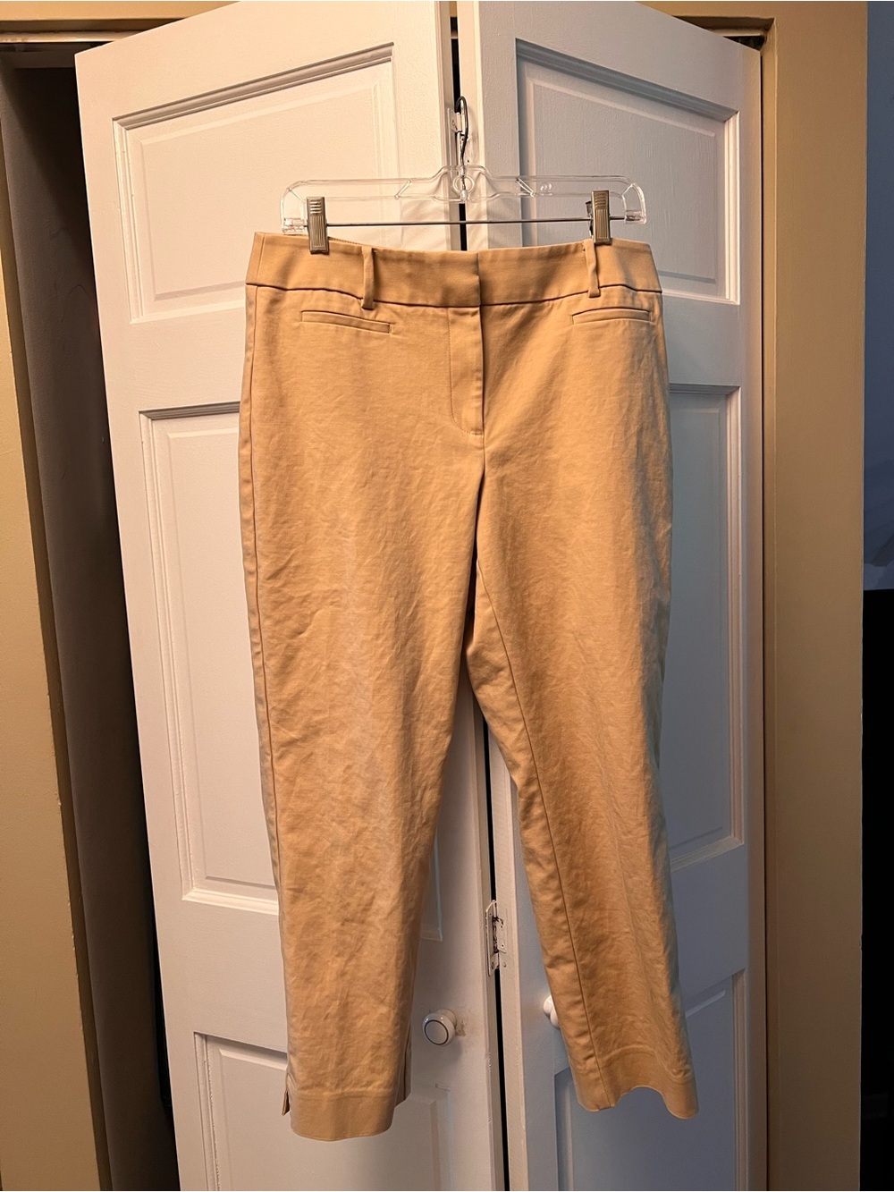 LOFT Tan Cropped Ankle Pants